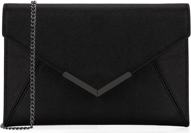 DEXMAY DM Dexmay Women Envelope Clutch Handbag Medium Saffiano Leather Foldover Clutch Purse - Image 1